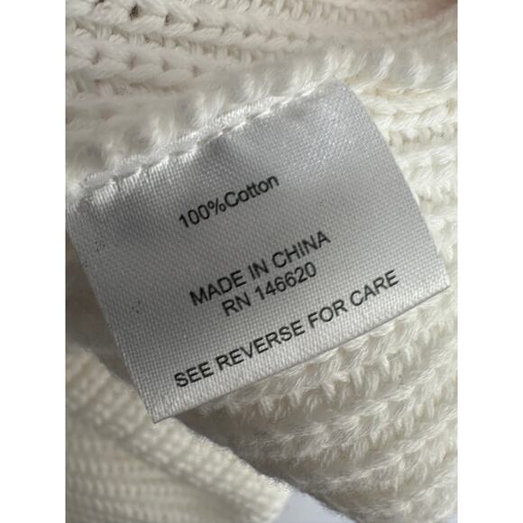 Unwine creamy white cotton FASHION long sleeves sweater size M - Picture 4 of 16